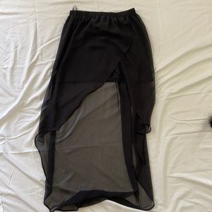 H&M High low black skirt